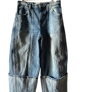 NWT Free People Daily Driver Wide Leg Barrel Jeans